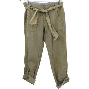 Hei Hei Tan Flap Pocket Roll Tab Leg Chino Pants Size 2 Safari Anthro Belted